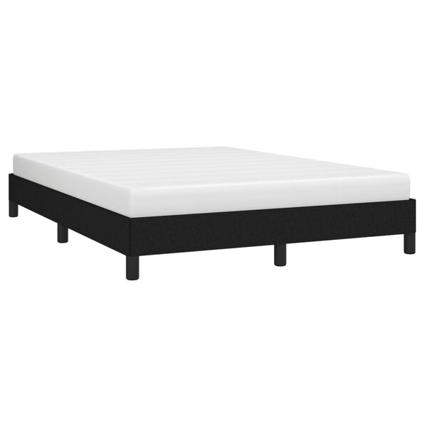 vidaXL Cadre de lit sans matelas noir 140x190 cm tissu