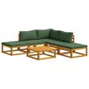 vidaXL Ensemble de Canap&eacute;s 6 pc Naturel Bois d'Acacia Massif