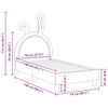 vidaXL Cadre de lit pour tout-petit avec t&ecirc;te de lit Gris clair PU