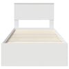 vidaXL Cadre de lit avec tiroir Blanc 90 x 190 cm Bois d'ing&eacute;nierie