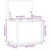 vidaXL Bo&icirc;te de Rangement Ch&ecirc;ne noir 60 x 42 x 46 cm Bois d'ing&eacute;nierie