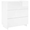 vidaXL Buffet Blanc brillant 70 x 38 x 75 cm Bois d'ing&eacute;nierie