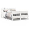 vidaXL Cadre de lit sans matelas blanc 140x190 cm bois de pin massif