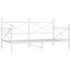 vidaXL Lit de repos sans matelas blanc 100x200 cm acier