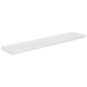 vidaXL &Eacute;tag&egrave;re murale flottante Blanc brillant 120x23,5x3,8 cm MDF