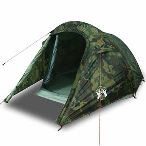 vidaXL Tente de camping tunnel 3 personnes camouflage imperm&eacute;able