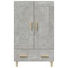 vidaXL Buffet haut Gris béton 70x31x115 cm Bois d'ingénierie