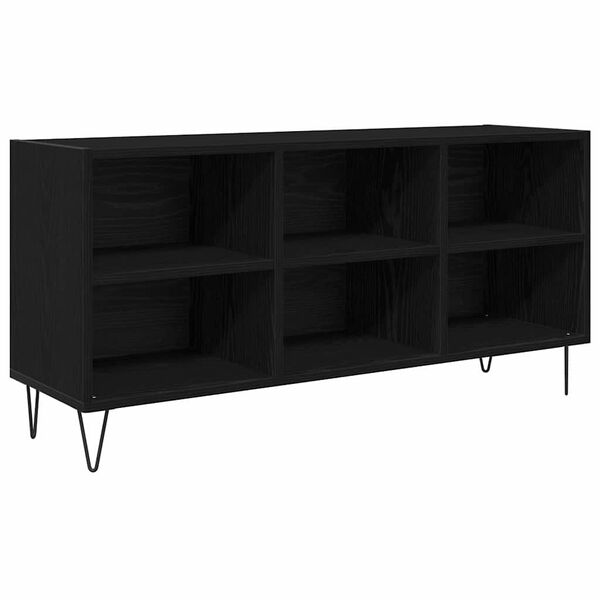 vidaXL Meuble TV Ch&ecirc;ne noir 103,5 x 30 x 50 cm Bois d'ing&eacute;nierie