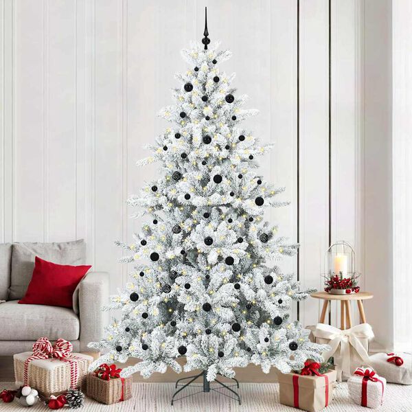 vidaXL Sapin de No&euml;l Artificiel &agrave; Branches Articul&eacute;es Blanc 240 cm