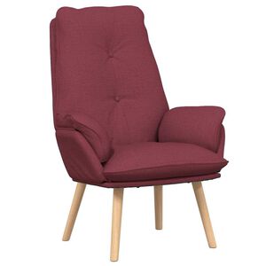 vidaXL fauteuil Bordeaux 69 x 74 x 93 cm Tissu et Contreplaqu&eacute;