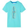 T-shirt pour enfants avec manches courtes aqua 116