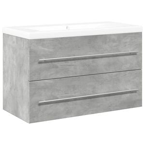 vidaXL Ensemble de meubles de salle de bain 2 pcs gris b&eacute;ton