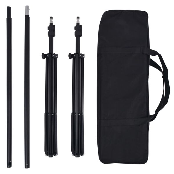 vidaXL Kit de studio avec 5 toiles de fond colorées et cadre réglable