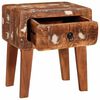 vidaXL Table d'appoint Marron 40 x 32 x 46 cm Bois Recyclé Solide