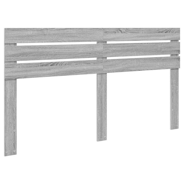 vidaXL T&ecirc;te de lit Gris Sonoma 200 cm Bois d'ing&eacute;nierie