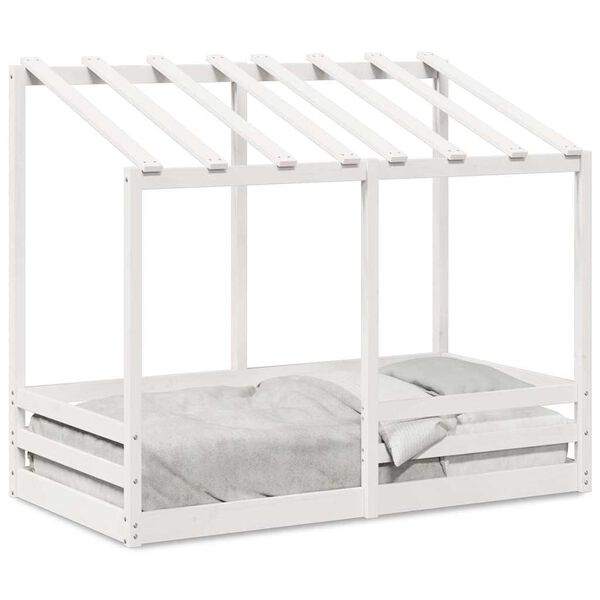vidaXL Lit pour enfants sans matelas blanc 80x160cm bois massif de pin