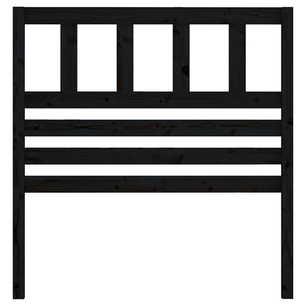 vidaXL Tête de lit Noir 81x4x100 cm Bois massif de pin