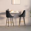 vidaXL Tabourets de bar lot de 2 noir velours