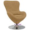 vidaXL Fauteuil &oelig;uf Marron Velours
