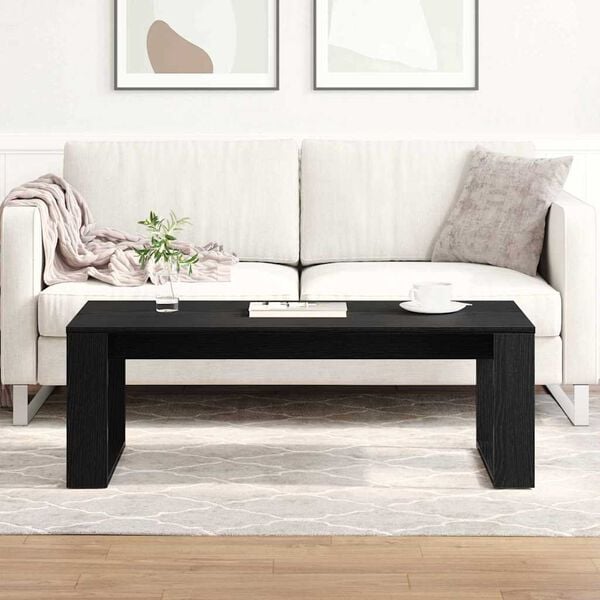 vidaXL Table Basse Chêne noir 102 x 50 x 35 cm Bois d'ingénierie