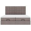 VidaXL Cadre de lit ottoman avec matelas taupe 200x200cm tissu
