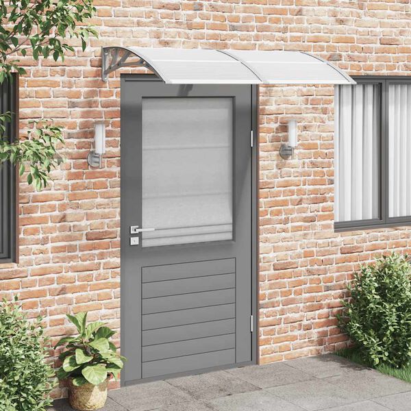vidaXL Auvent de porte Gris 150x75 cm Polycarbonate