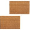 vidaXL Paillasson 2 pcs Fibre de coco 24 mm 40 x 60 cm Naturel