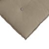 vidaXL Coussin de Dos Taupe 120 x 50 cm Tissu en microfibre