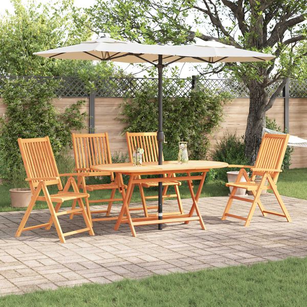vidaXL Ensemble de salle à manger pour jardin 5 pcs Marron