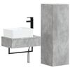 vidaXL Ensemble de mobilier de salle de bain 2 pc Gris b&eacute;ton
