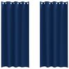 vidaXL Rideaux occultants avec anneaux 2 pc Bleu fonc&eacute; 225 x 140 cm
