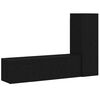 vidaXL Ensemble meuble TV 3 pc Ch&ecirc;ne noir Bois d'ing&eacute;nierie