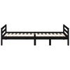 vidaXL Cadre de lit sans matelas noir 75x190 cm bois de pin massif