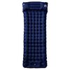 vidaXL Matelas de camping autogonflant oreiller 1 personne bleu marine