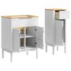 vidaXL Ensemble de mobilier de salle de bain FLORO 2 pcs Blanc