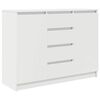 vidaXL Buffet avec tiroirs blanc 100,5x35x76 cm bois d'ing&eacute;nierie