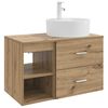 vidaXL Ensemble de mobilier de salle de bain 2 pc Ch&ecirc;ne artisanal