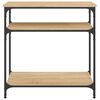 vidaXL Table console chêne sonoma 75x29x75 cm bois d'ingénierie