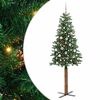 vidaXL Sapin de No&euml;l mince Vert 210 cm PVC et bois de pin massif