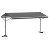 vidaXL Auvent autoportant 5 x 3 m Polyester Gris
