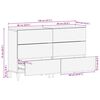 vidaXL Buffets 2 pcs 60x33,5x75 cm bois de manguier massif