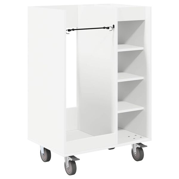 vidaXL Armoire de Golf avec roue Uni Blanc 65 x 45 x 98 cm