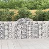 vidaXL Paniers &agrave; gabions arqu&eacute;s 4 pcs 200x30x100/120 cm Fer galvanis&eacute;