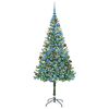 vidaXL Sapin de No&euml;l artificiel avec 300 LED Vert 180 cm PVC et Acier