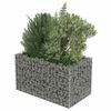 vidaXL Lit sur&eacute;lev&eacute; &agrave; gabion Acier galvanis&eacute; 90x50x50 cm