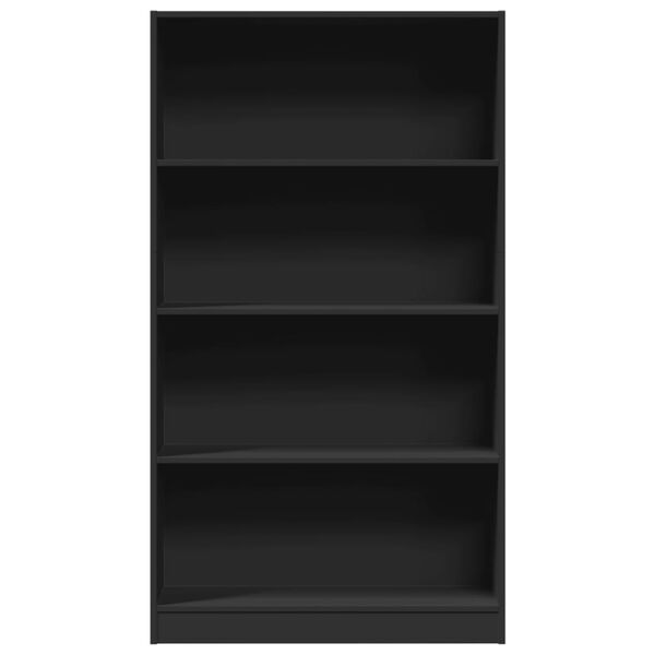 vidaXL Biblioth&egrave;que noir 80x24x143 cm bois d'ing&eacute;nierie