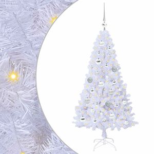 vidaXL Sapin de No&euml;l artificiel Blanc 120 cm PVC et Acier