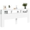 vidaXL Tête de lit à LED blanc 220x18,5x103,5 cm bois d'ingénierie