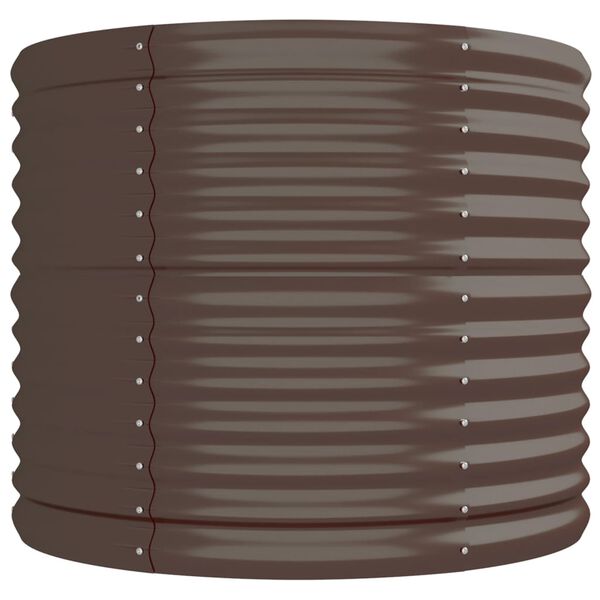 vidaXL Lit surélevé de jardin Acier galvanisé marron