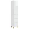 vidaXL Ensemble de Meubles 2 pc Blanc brillant Bois d'ing&eacute;nierie